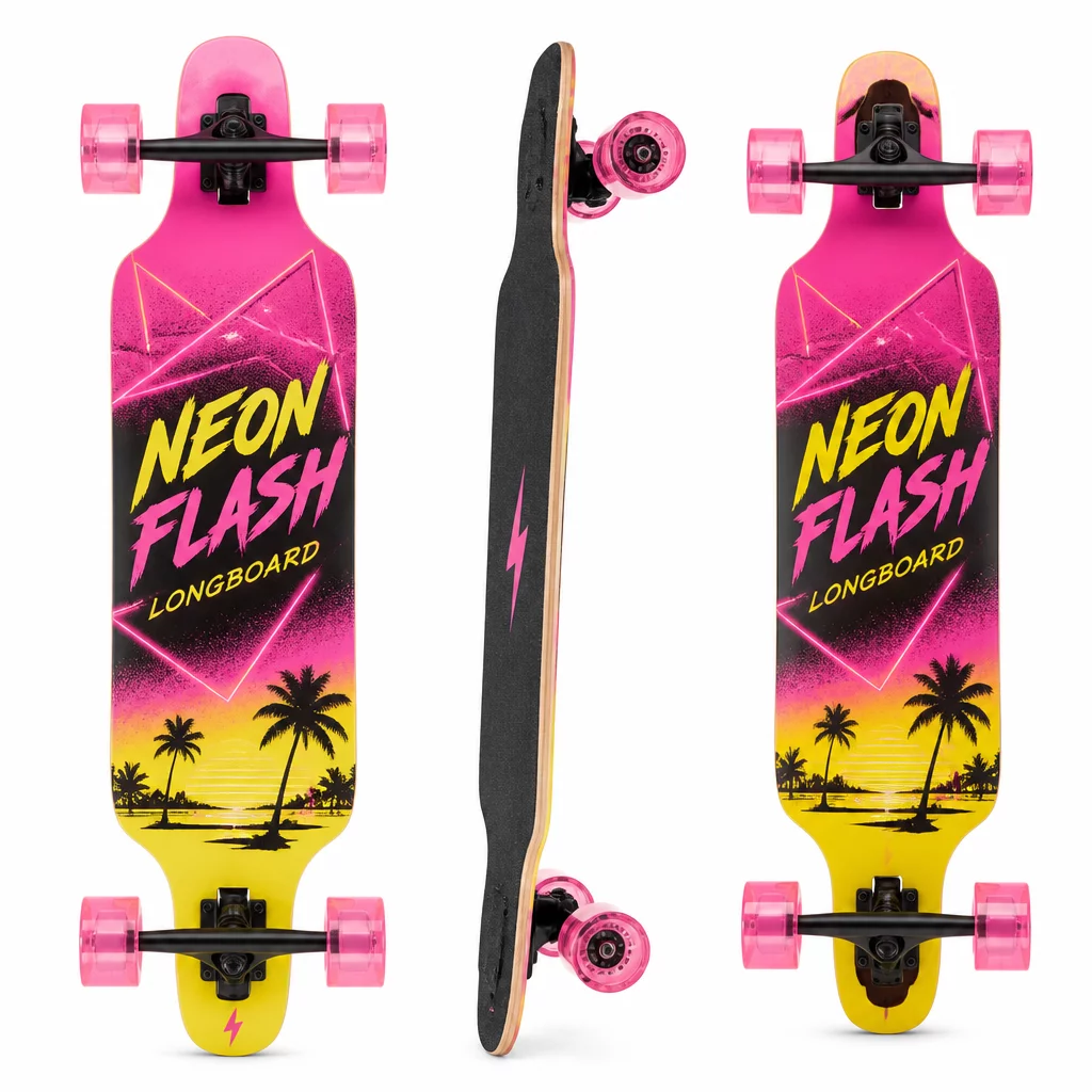 Neon Flash Longboard